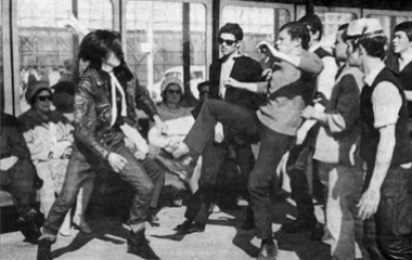 Pelea entre mods y rockers en el verano de 1964
