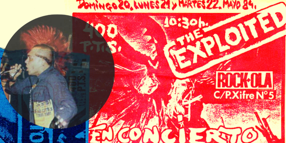 Artículo sobre los conciertos de The Exploited en Rock-Ola y su posterior detención en Madrid en mayo de 1984