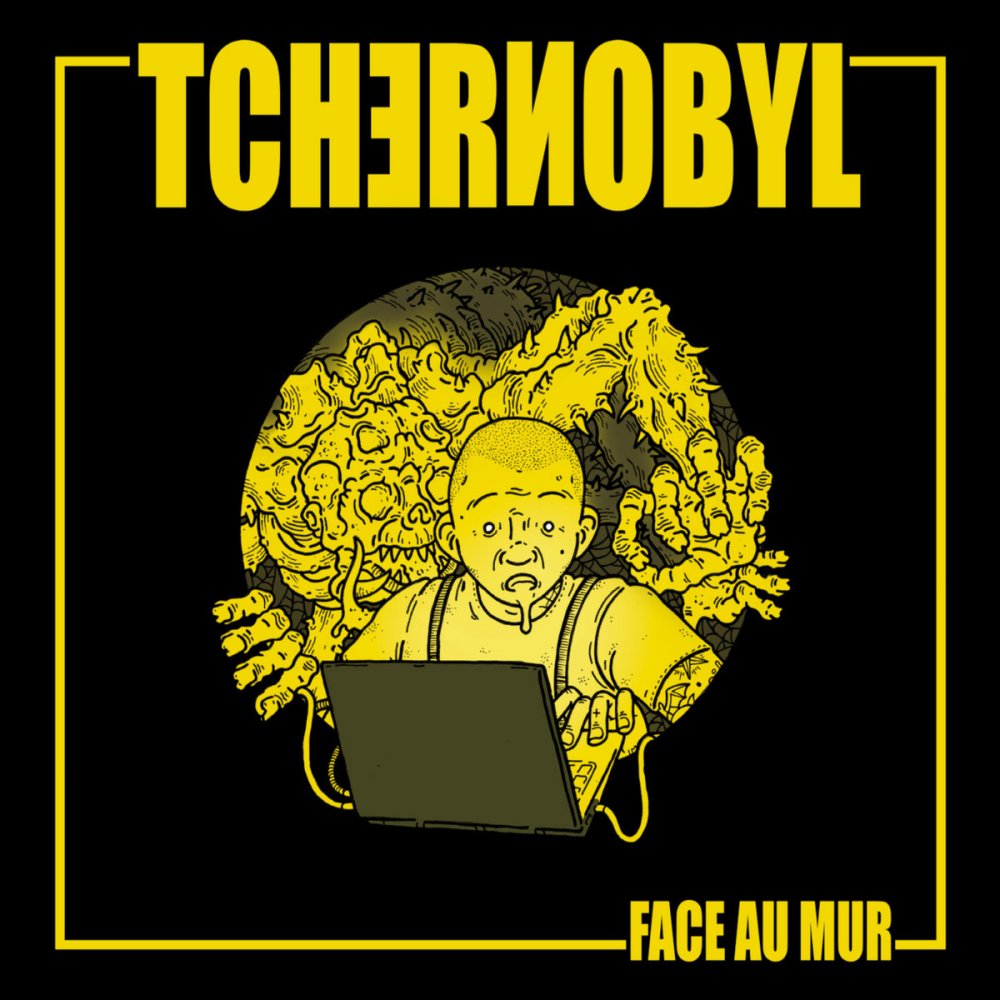 Portada del 7" 'Face au mur' de Tchernobyl (2023)
